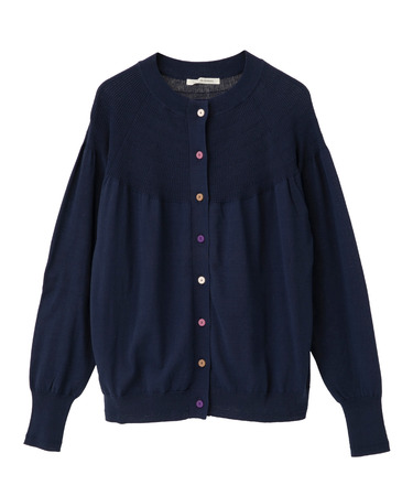 コットンカラフルボタンカーディガン　