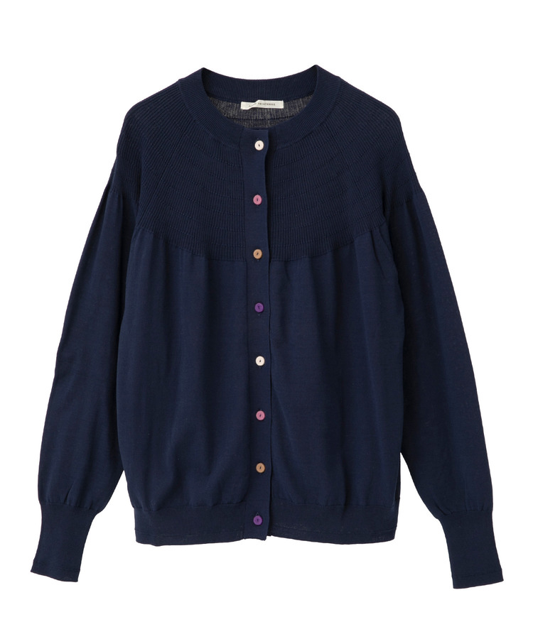 コットンカラフルボタンカーディガン　 詳細画像 ネイビー