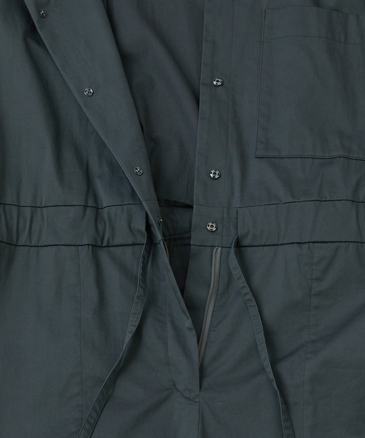 コットンリネンスラブサテンオールインワン 詳細画像