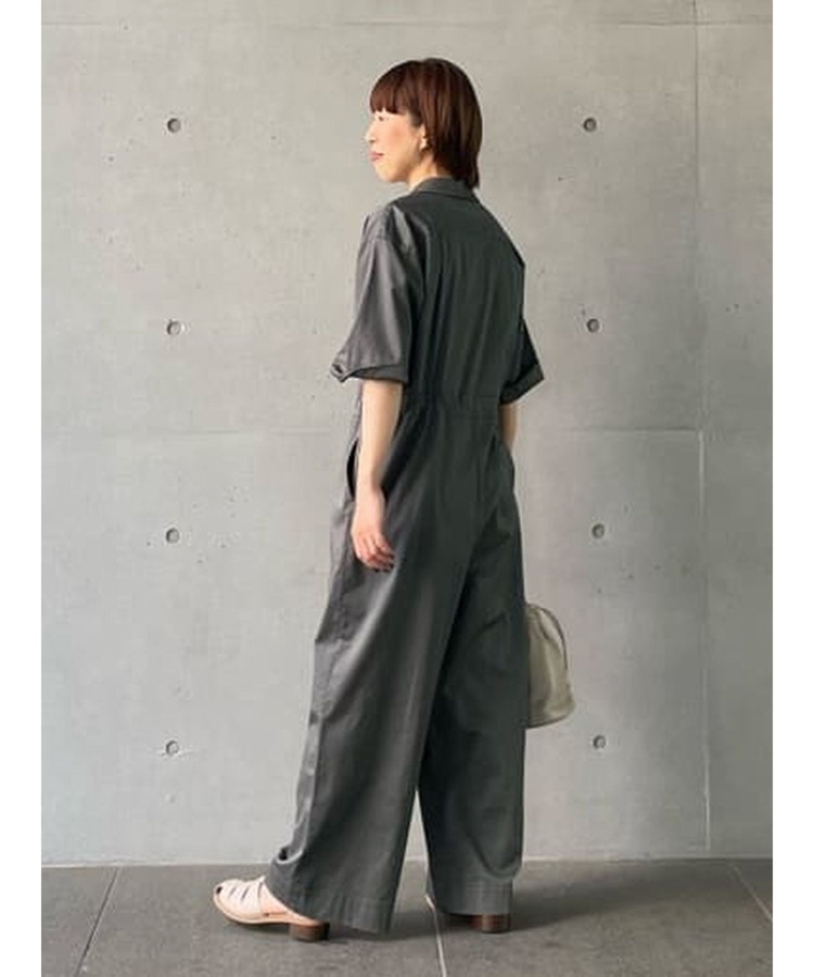 コットンリネンスラブサテンオールインワン 詳細画像