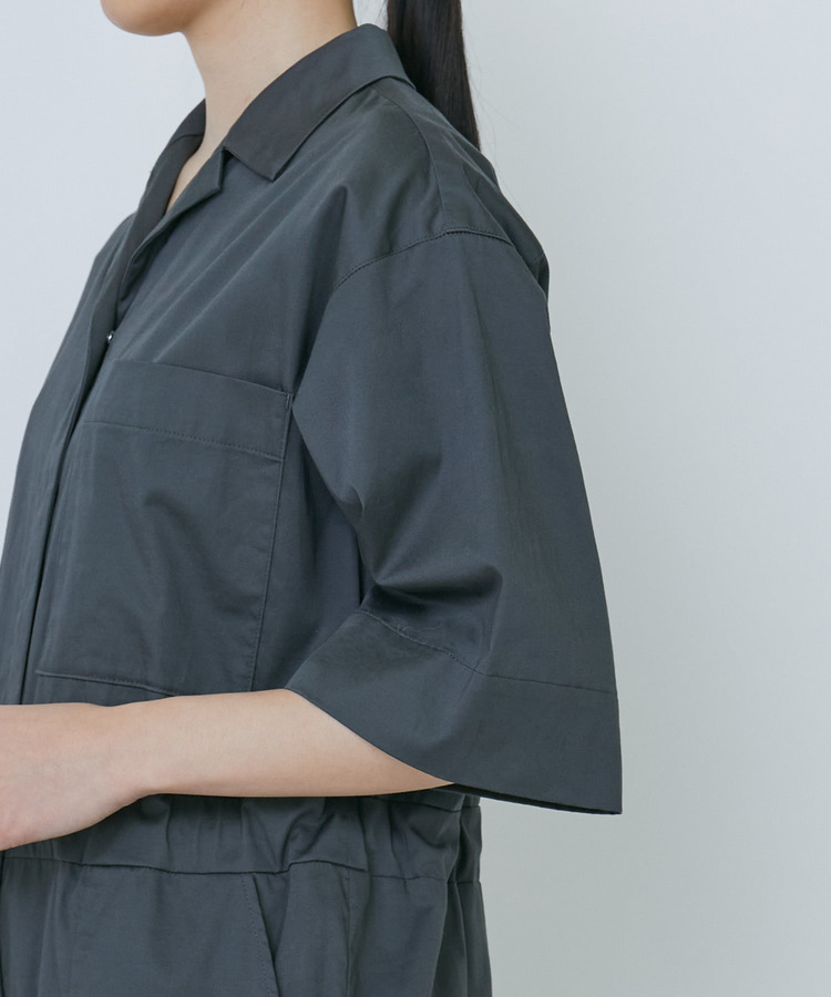 コットンリネンスラブサテンオールインワン 詳細画像