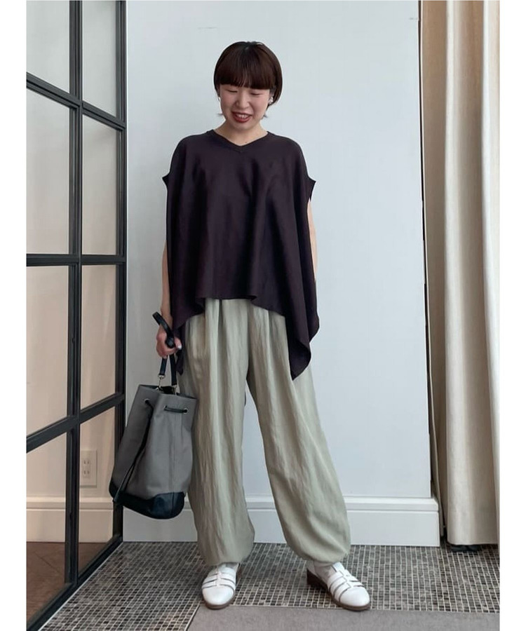 リネンコットン天竺2wayケープベスト 詳細画像