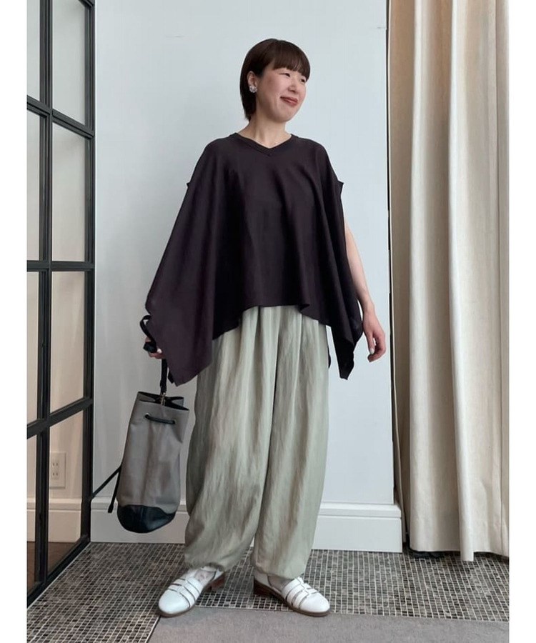 リネンコットン天竺2wayケープベスト 詳細画像