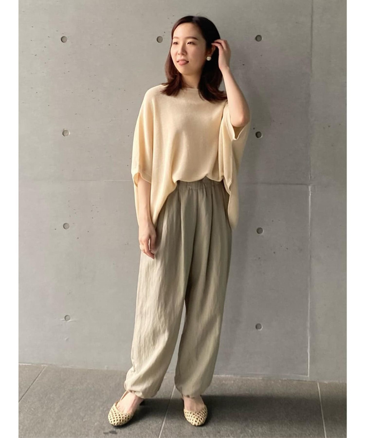 リネンコットンワッフル2wayプルオーバー 詳細画像