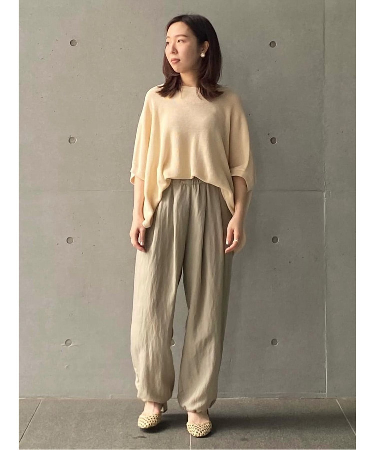 リネンコットンワッフル2wayプルオーバー 詳細画像