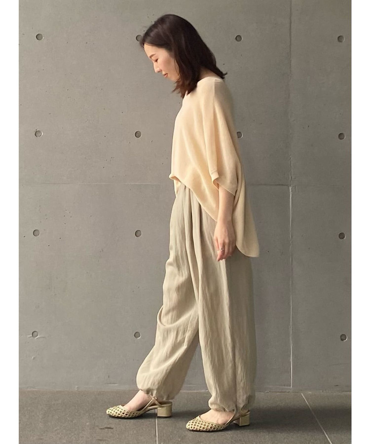 リネンコットンワッフル2wayプルオーバー 詳細画像