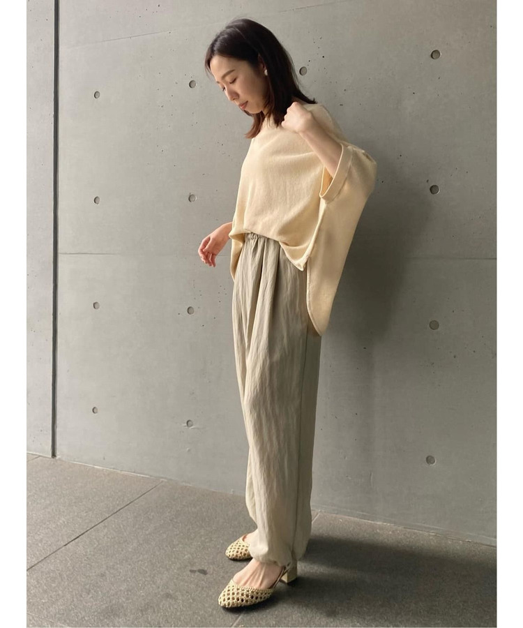 リネンコットンワッフル2wayプルオーバー 詳細画像