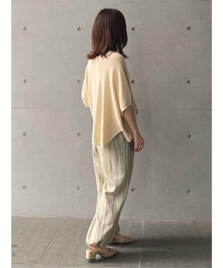 リネンコットンワッフル2wayプルオーバー 詳細画像