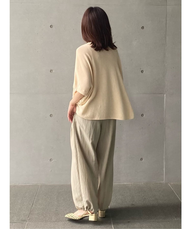 リネンコットンワッフル2wayプルオーバー 詳細画像