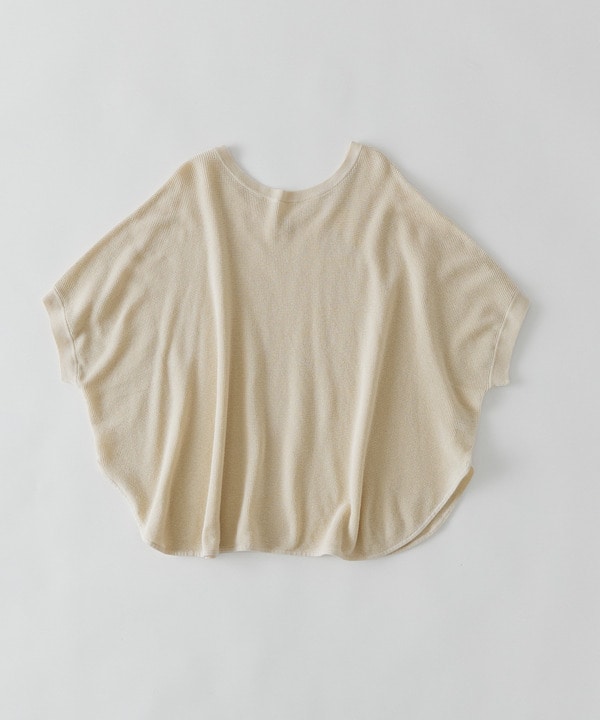 リネンコットンワッフル2wayプルオーバー 詳細画像 ベージュ