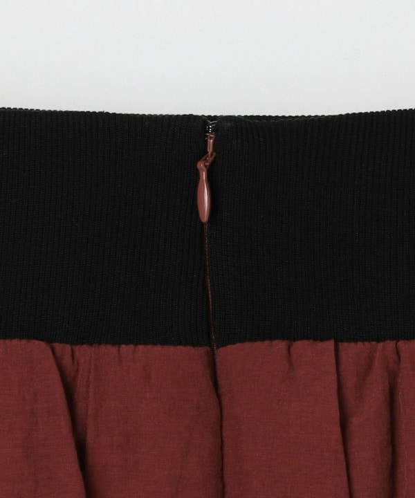 コットンナイロンオーガンジータックフレアースカート 詳細画像