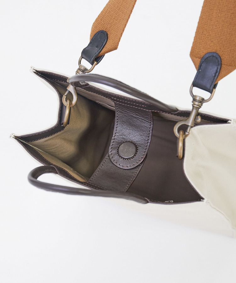 【2WAY】スクエアキャンバスショルダーバッグ 詳細画像