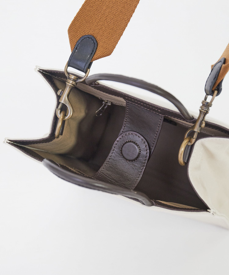 【2WAY】スクエアキャンバスショルダーバッグ 詳細画像