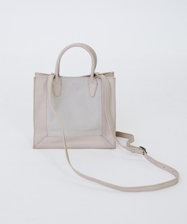 【2WAY】額縁配色ミニトートバッグ