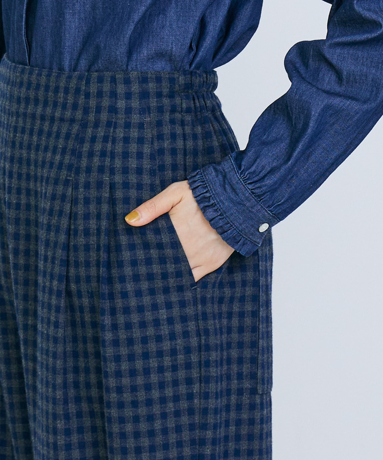 ギンガムイージーパンツ 詳細画像