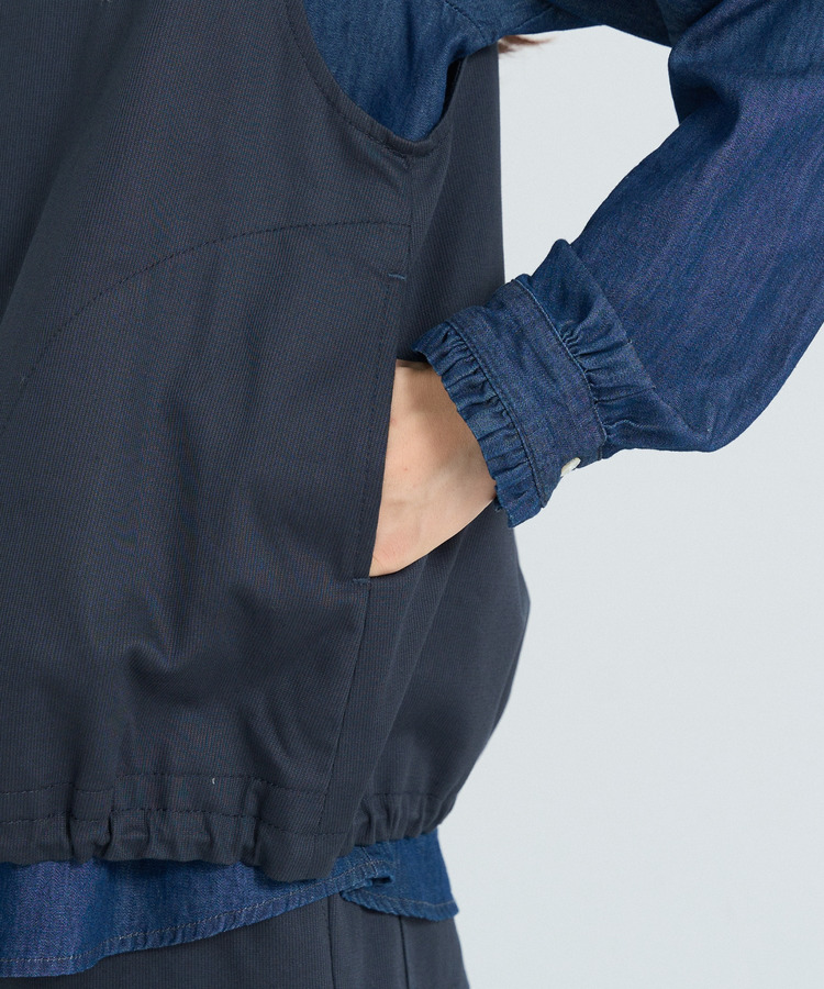 アンティークピケストレッチベスト 詳細画像