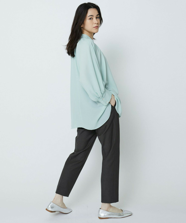 綿麻オックスストレッチパンツ 詳細画像