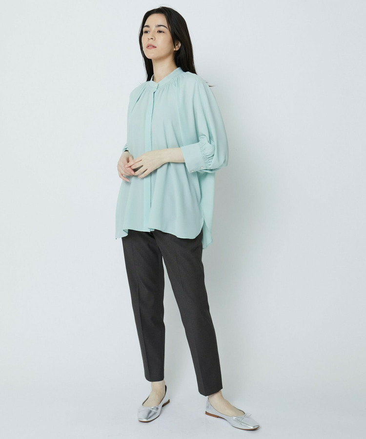 綿麻オックスストレッチパンツ 詳細画像