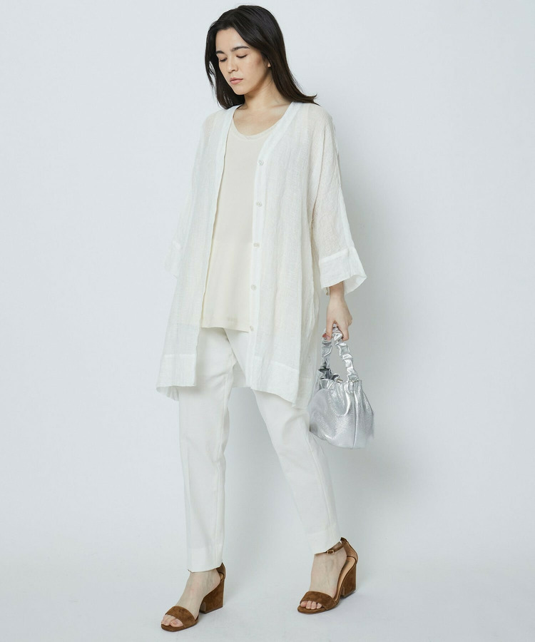 綿麻オックスストレッチパンツ 詳細画像