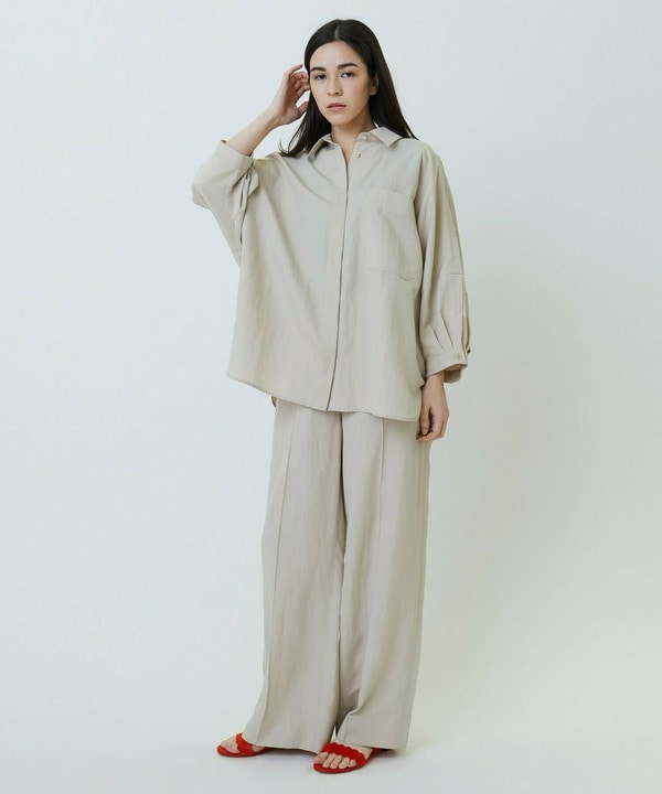 ナチュラルタンブラーイージーワイドパンツ 詳細画像