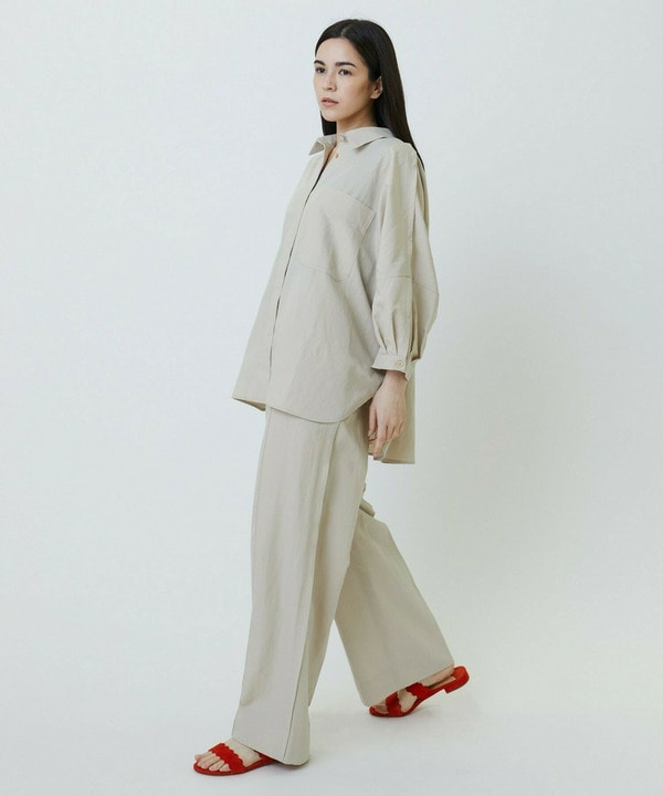 ナチュラルタンブラーイージーワイドパンツ 詳細画像