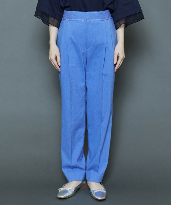 [MOGA Collection]綿麻ナチュラストレッチパンツ 詳細画像