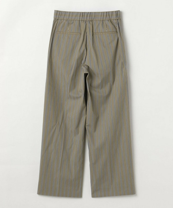 [MOGA Collection]綿ナイロンストライプワイドパンツ 詳細画像