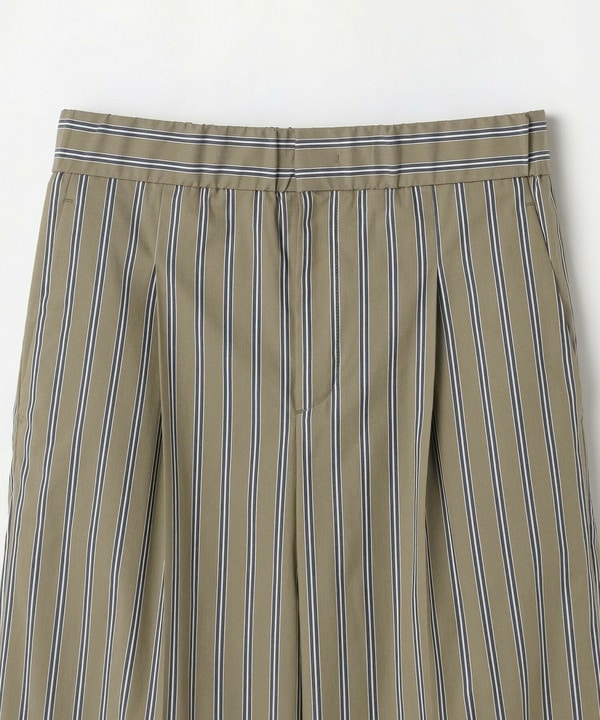 [MOGA Collection]綿ナイロンストライプワイドパンツ 詳細画像