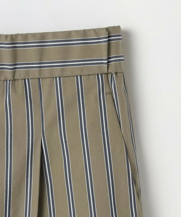[MOGA Collection]綿ナイロンストライプワイドパンツ 詳細画像