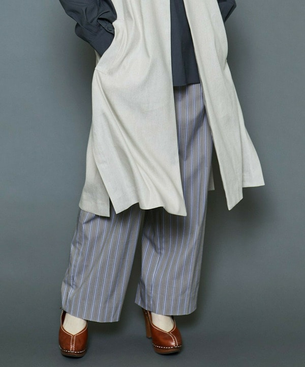 [MOGA Collection]綿ナイロンストライプワイドパンツ 詳細画像 ストライプ
