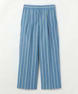 [MOGA Collection]ソフトリネンストライプワイドパンツ