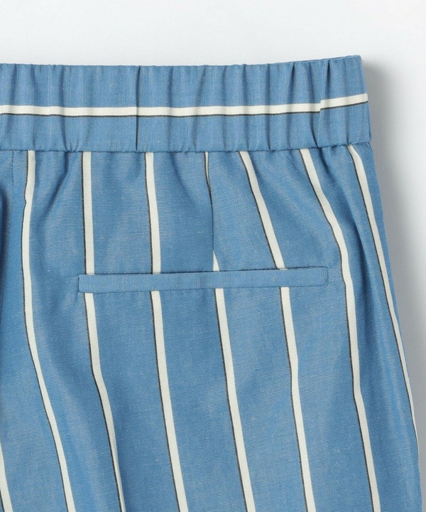 [MOGA Collection]ソフトリネンストライプワイドパンツ 詳細画像