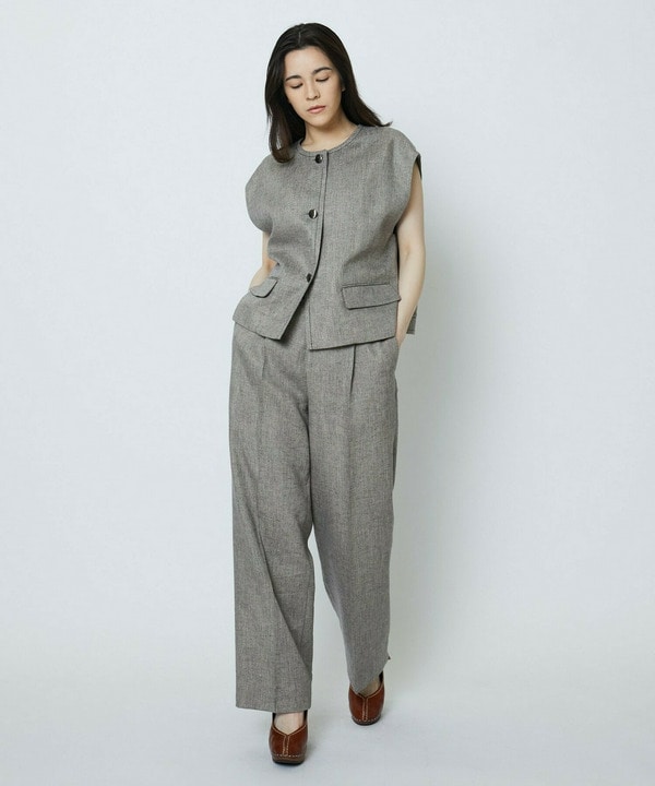 ラメリネンワイドパンツ 詳細画像