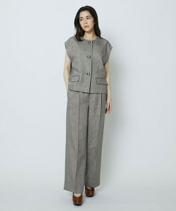 ラメリネンワイドパンツ 詳細画像