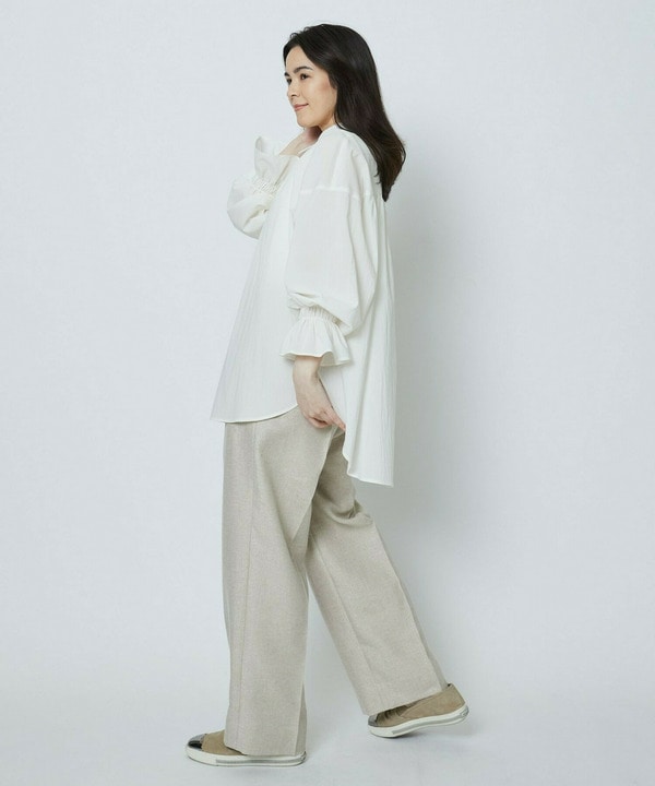 ラメリネンワイドパンツ 詳細画像