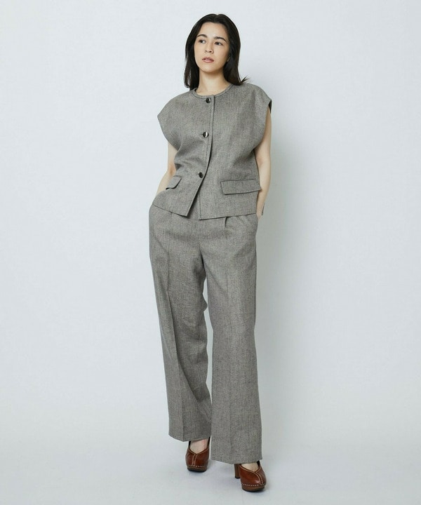 ラメリネンワイドパンツ 詳細画像