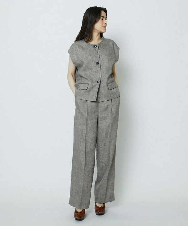 ラメリネンワイドパンツ 詳細画像