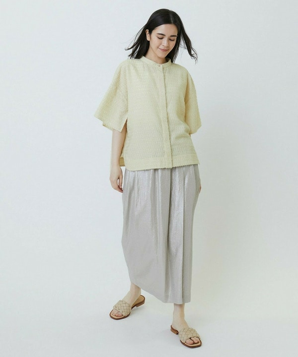 Li/R箔プリントタックIラインスカート 詳細画像