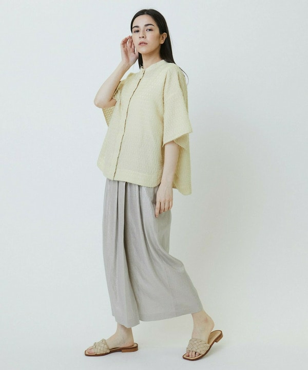 Li/R箔プリントタックIラインスカート 詳細画像