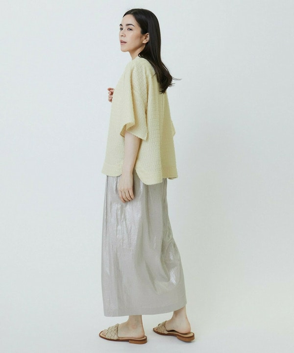 Li/R箔プリントタックIラインスカート 詳細画像