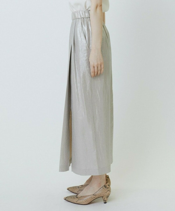 Li/R箔プリントタックIラインスカート 詳細画像