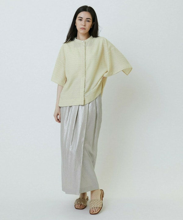 Li/R箔プリントタックIラインスカート 詳細画像