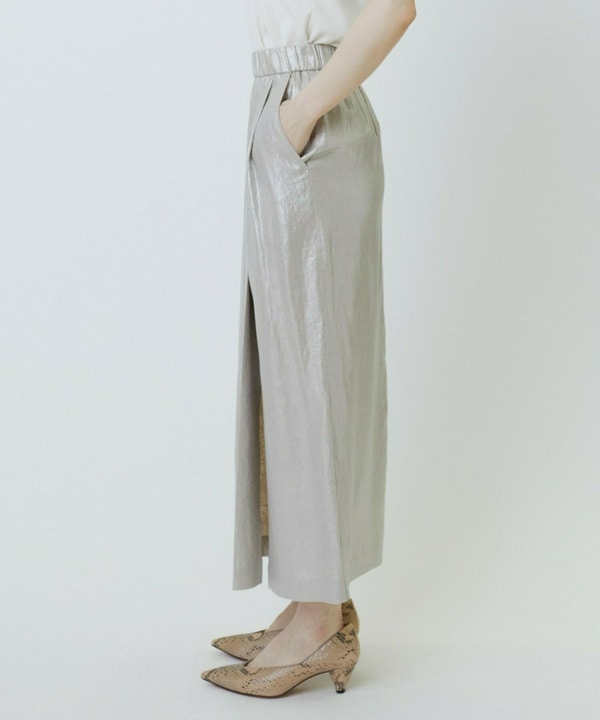 Li/R箔プリントタックIラインスカート 詳細画像