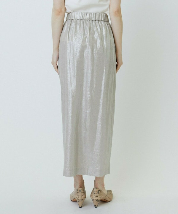 Li/R箔プリントタックIラインスカート 詳細画像