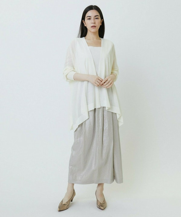 Li/R箔プリントタックIラインスカート 詳細画像