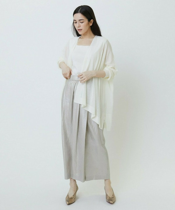 Li/R箔プリントタックIラインスカート 詳細画像