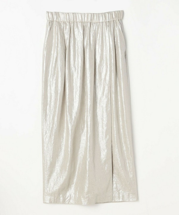 Li/R箔プリントタックIラインスカート 詳細画像 シルバー