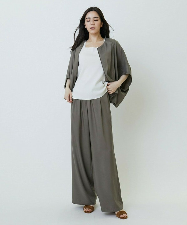 キュプラツイルワイドパンツ 詳細画像