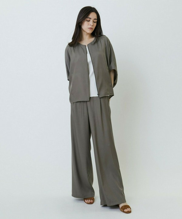 キュプラツイルワイドパンツ 詳細画像