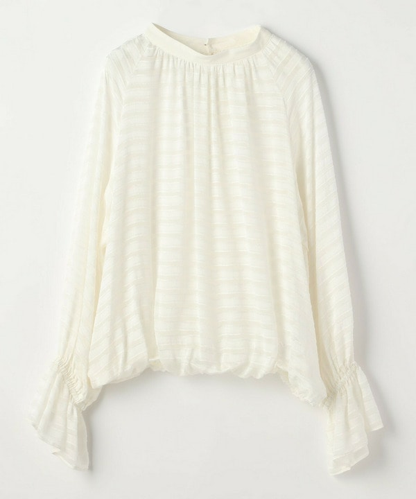 シルクボーダーつっきりブラウス 詳細画像